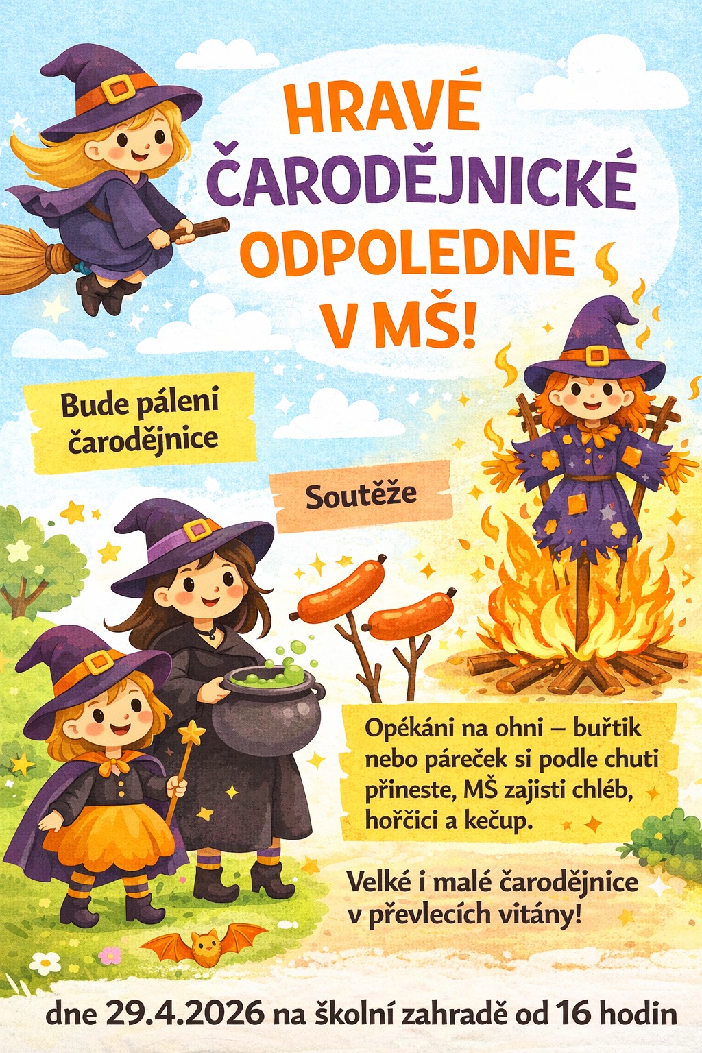 Čarodějnické odpoledne v MŠ